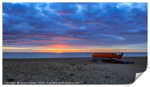 Sunrise in Suffolk Print by Dennis Platts