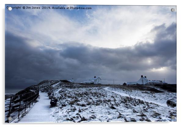 Rocky Island in the snow (2) Acrylic by Jim Jones