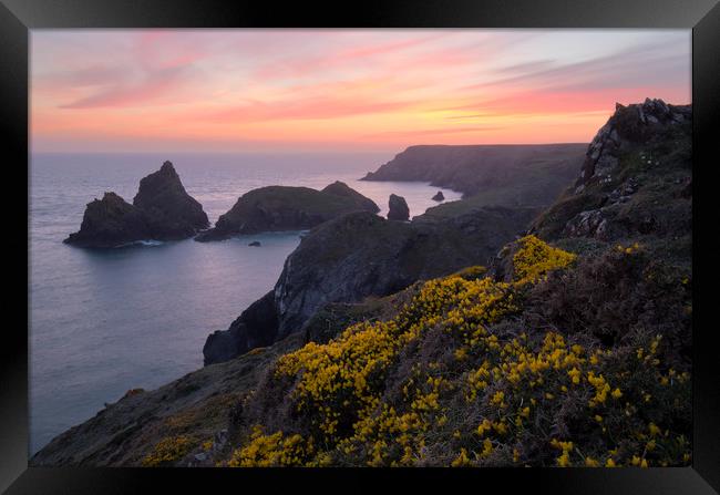 Sunset Kynance Cove Framed Print by CHRIS BARNARD