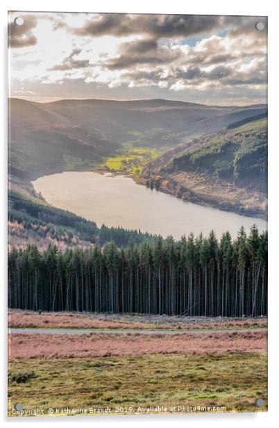 View across the Talybont Reservoir in South Wales Acrylic by KB Photo