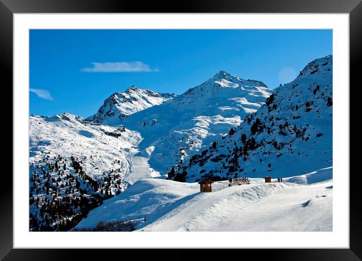 Meribel Mottaret Mont Vallon French Alps Framed Mounted Print by Andy Evans Photos