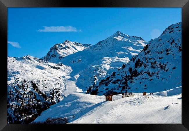 Meribel Mottaret Mont Vallon French Alps Framed Print by Andy Evans Photos