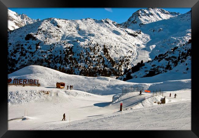 Meribel Mottaret 3 Valleys ski area French Alps Framed Print by Andy Evans Photos