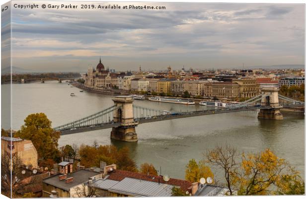 The Danube, Budapest Canvas Print by Gary Parker