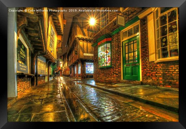 The Shambles At Night 1 Framed Print by Colin Williams Photography