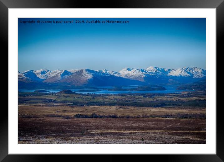 Loch Lomond from the "Whangie" Framed Mounted Print by yvonne & paul carroll