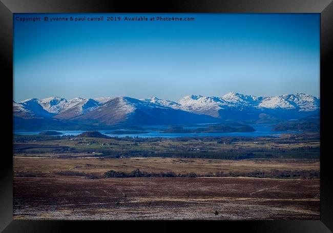 Loch Lomond from the "Whangie" Framed Print by yvonne & paul carroll