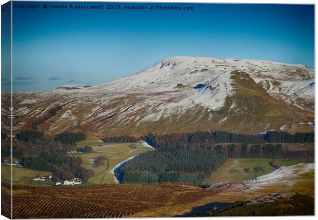 Dumgoyne hill looking from the Whangie walk Canvas Print by yvonne & paul carroll