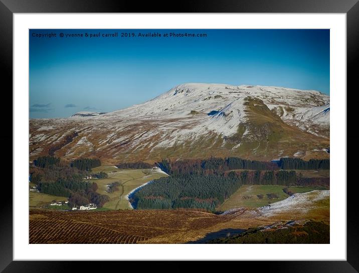 Dumgoyne hill looking from the Whangie walk Framed Mounted Print by yvonne & paul carroll