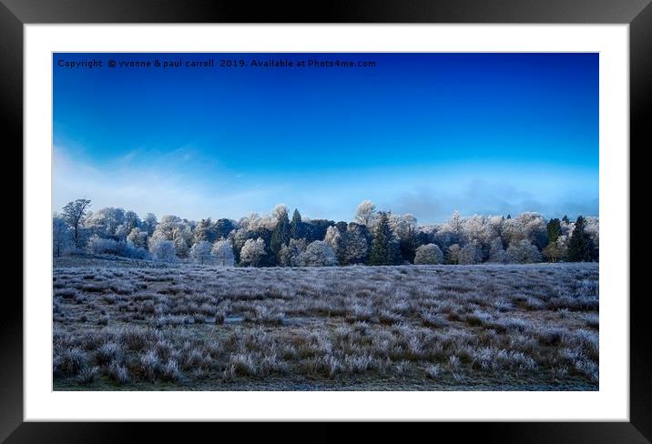 Winter frosted trees, looking out from Garscube  Framed Mounted Print by yvonne & paul carroll