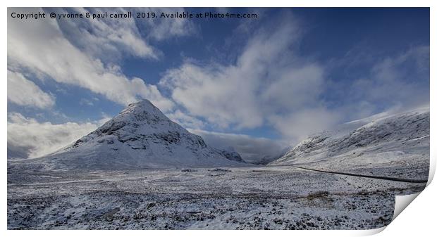 Glencoe mountains taken from the roadside Print by yvonne & paul carroll