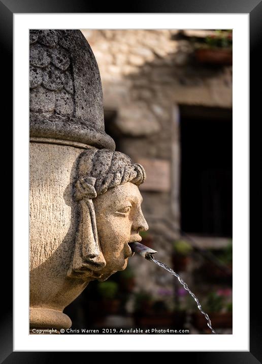 Waterspout at Vaison la Romaine France Framed Mounted Print by Chris Warren