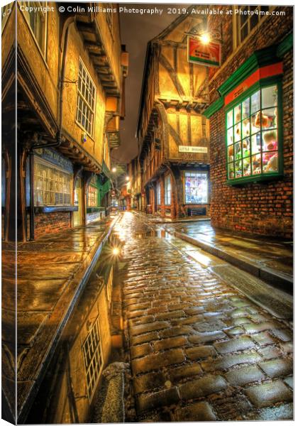 The Shambles At Night 3 Canvas Print by Colin Williams Photography
