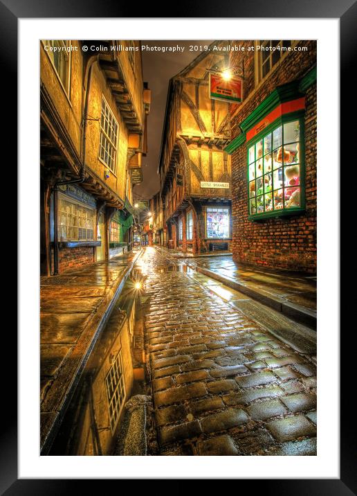The Shambles At Night 3 Framed Mounted Print by Colin Williams Photography