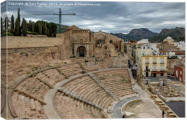The Roman Theater, Cartagena, Spain Canvas Print by Gary Parker