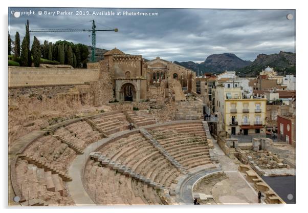 The Roman Theater, Cartagena, Spain Acrylic by Gary Parker