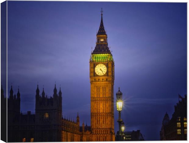Westminster And Big Ben Canvas Print by Victor Burnside