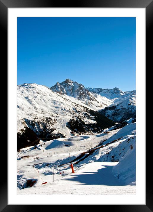 Meribel Mottaret 3 Valleys French Alps France Framed Mounted Print by Andy Evans Photos