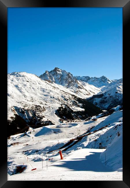 Meribel Mottaret 3 Valleys French Alps France Framed Print by Andy Evans Photos