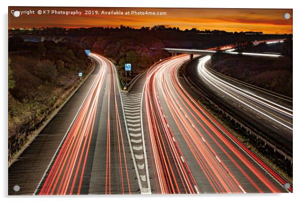 Motorway Madness Acrylic by K7 Photography