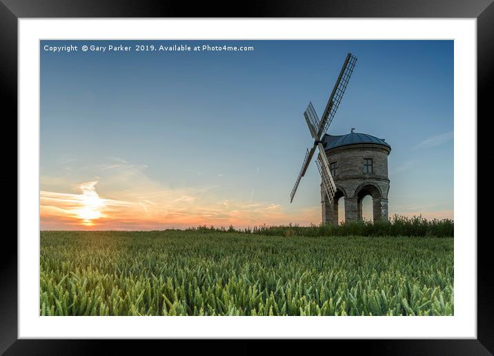 Chesterton Windmill, at sunset Framed Mounted Print by Gary Parker