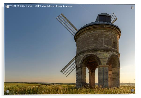 Chesterton Windmill, at sunset Acrylic by Gary Parker