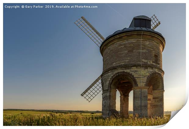Chesterton Windmill, at sunset Print by Gary Parker