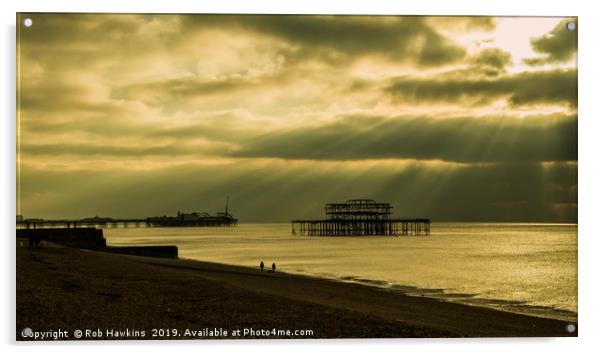 Brighton Rays  Acrylic by Rob Hawkins