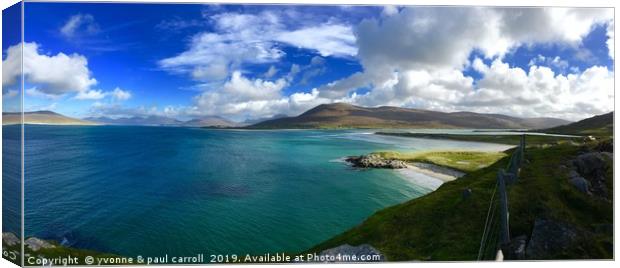 Seilebost & Luskentyre beach, Isle of Harris Canvas Print by yvonne & paul carroll