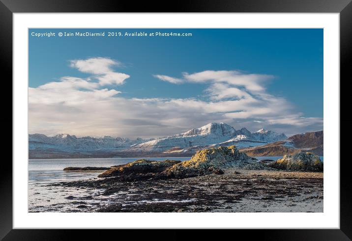 The Skye Cuillin From Ord Framed Mounted Print by Iain MacDiarmid
