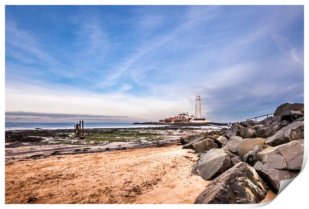St. Mary's Lighthouse and Visitor Centre Print by Naylor's Photography