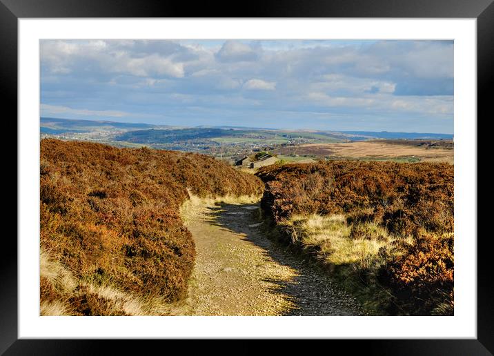 Haworth from the moors Framed Mounted Print by Diana Mower