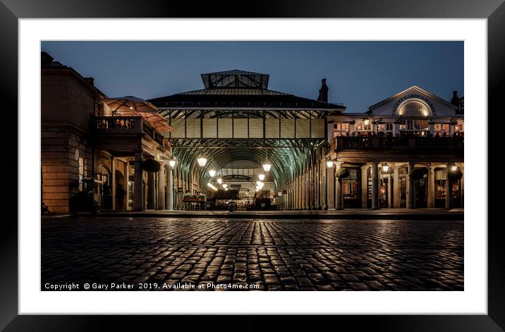 Covent Garden by night Framed Mounted Print by Gary Parker