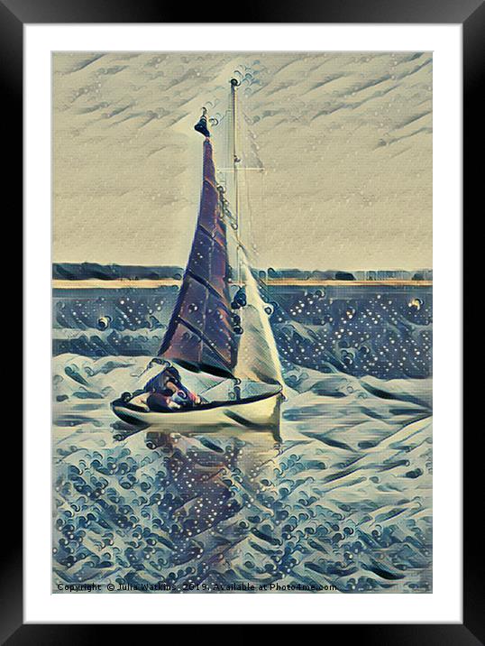 Sailing  Framed Mounted Print by Julia Watkins