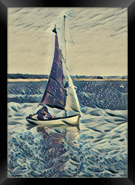 Sailing  Framed Print by Julia Watkins