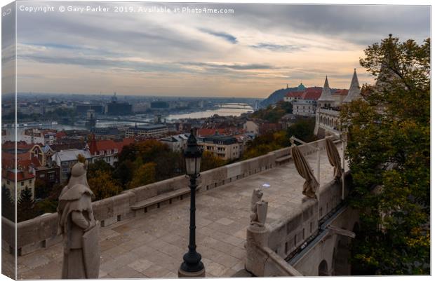 View of Budapest, from the Fisherman's Bastion Canvas Print by Gary Parker