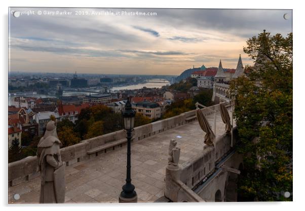 View of Budapest, from the Fisherman's Bastion Acrylic by Gary Parker