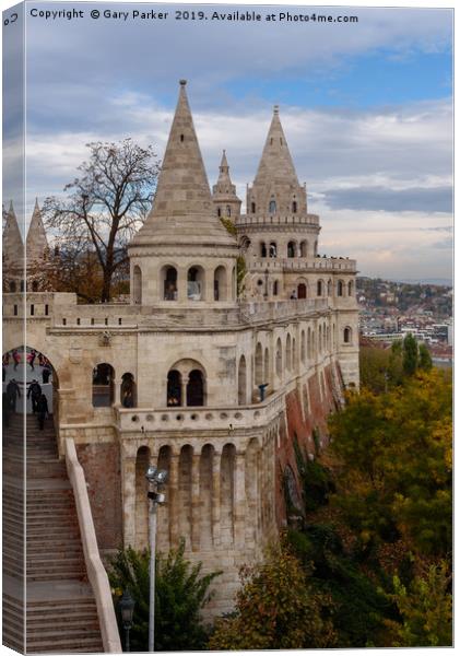 Fisherman's Bastion in Budapest Canvas Print by Gary Parker