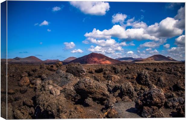 Lanzarote Volcano Canvas Print by Mike Roberts