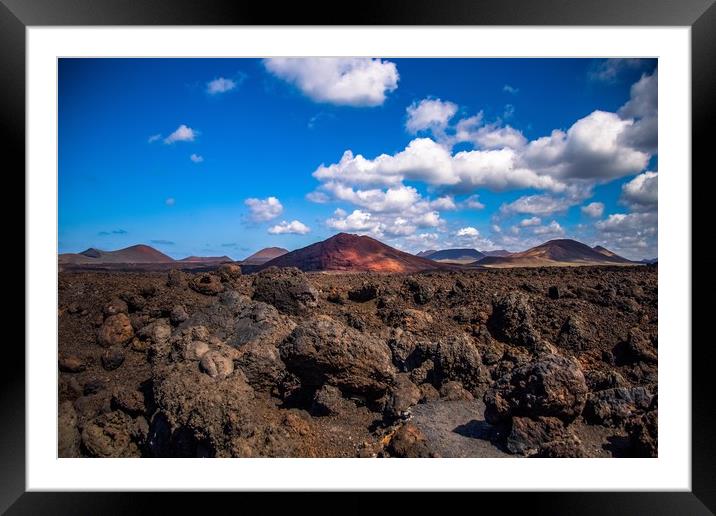 Lanzarote Volcano Framed Mounted Print by Mike Roberts