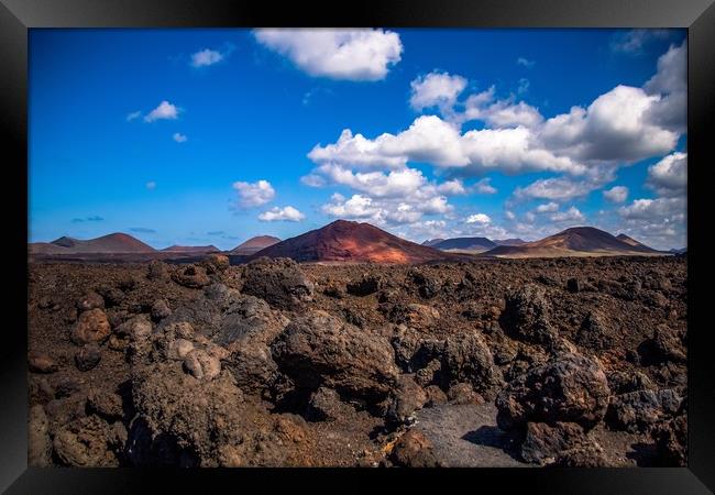 Lanzarote Volcano Framed Print by Mike Roberts