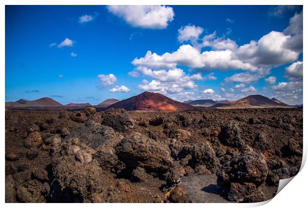 Lanzarote Volcano Print by Mike Roberts
