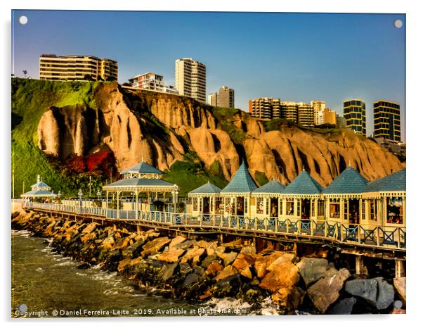 Lima Peru Coastal Scene Photo Acrylic by Daniel Ferreira-Leite