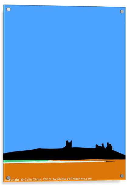 Dunstanburgh Castle Acrylic by Colin Chipp