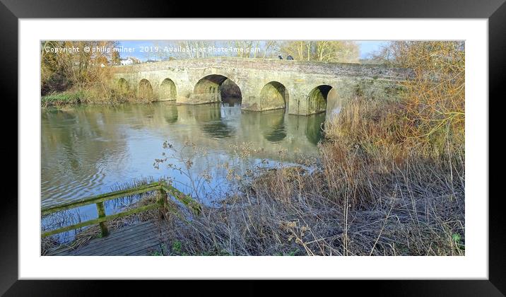 River Avon In Winter Framed Mounted Print by philip milner