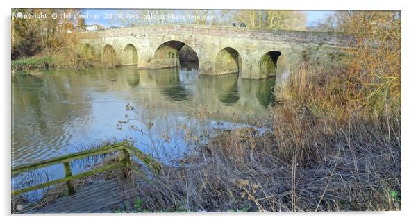 River Avon In Winter Acrylic by philip milner