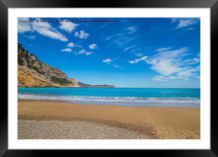 Platja de Coll Baix Framed Mounted Print by Stuart C Clarke