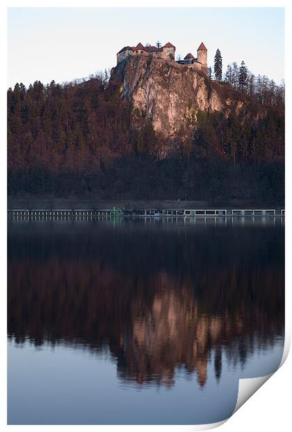View across Lake Bled Print by Ian Middleton