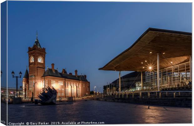 Welsh national assembly and pier-head building Canvas Print by Gary Parker