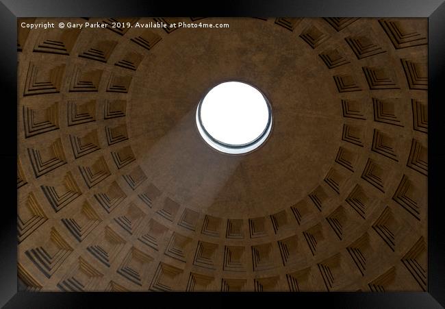 Pantheon Sunray Framed Print by Gary Parker